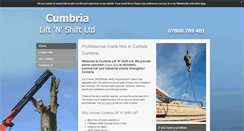 Desktop Screenshot of cumbrialiftnshift.co.uk
